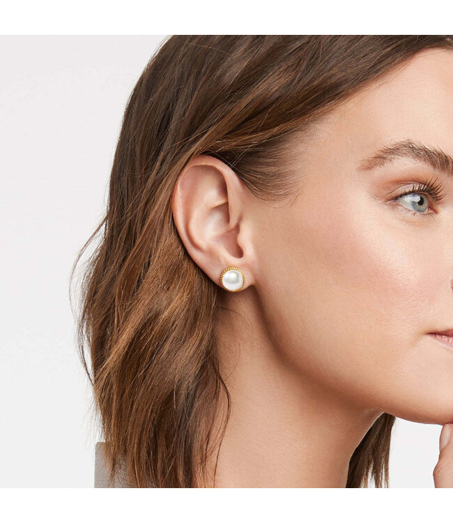 JULIE VOS Fleur-De-Lis Stud Gold