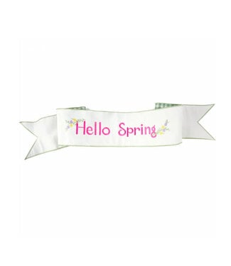 Canvas Hello Spring Check Backing Banner