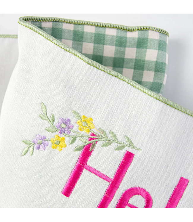 Canvas Hello Spring Check Backing Banner