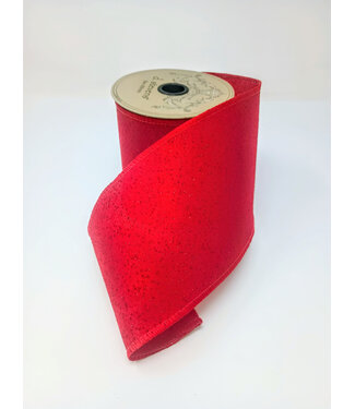 Faux Glitter Linen, Red