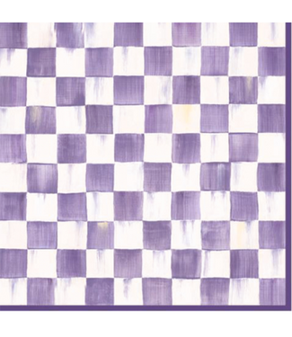 MACKENZIE CHILDS Violet Check Dinner Paper Napkin