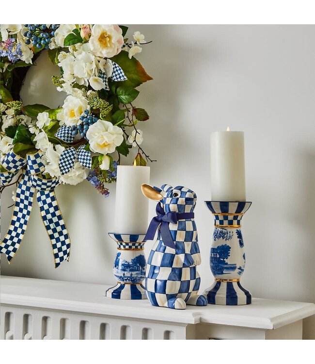 MACKENZIE CHILDS Royal Check Standing Bunny