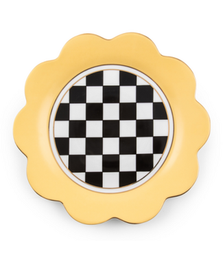 MACKENZIE CHILDS Buttercream Petal Dinner Plate