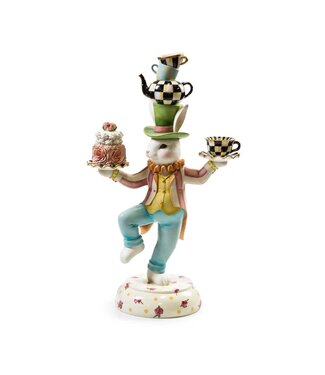 MACKENZIE CHILDS Rose Rabbit Centerpiece