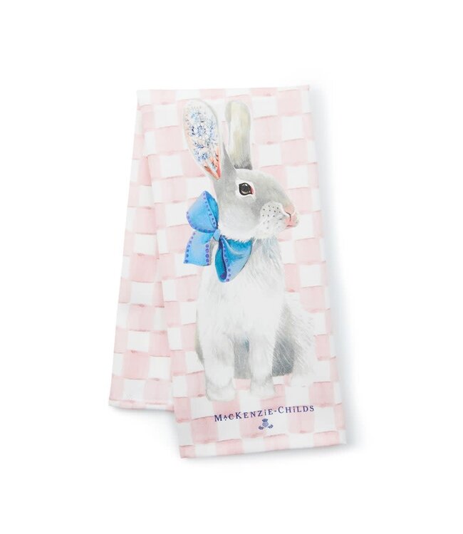 MACKENZIE CHILDS Tattoo Bunny Dish Towel