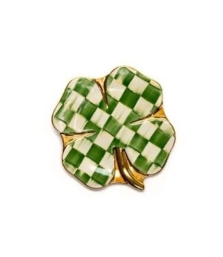 MACKENZIE CHILDS Lucky Check Clover Plate