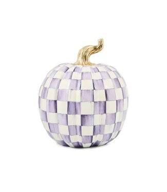 MACKENZIE CHILDS Violet Check Large Pumpkin