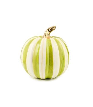 MACKENZIE CHILDS Moss Stripe Medium Pumpkin