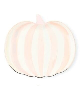 MACKENZIE CHILDS Rosy Check Pumpkin Ceramic Dessert Plate