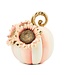 MACKENZIE CHILDS Rosy Stripe Small Sunflower Pumpkin