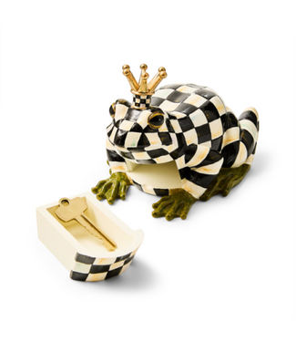 MACKENZIE CHILDS Courtly Check Frog Hide-A-Key