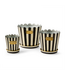 MACKENZIE CHILDS Stripe Pot & Saucer - Sold Individually