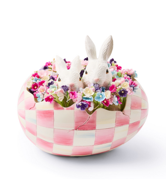 MACKENZIE CHILDS Bubblegum Check Peekaboo Egg