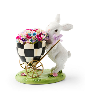 MACKENZIE CHILDS Frolic Spring Bunny Egg Cart