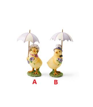 MACKENZIE CHILDS Pansy Party Umbrella Chick - Sold Individually