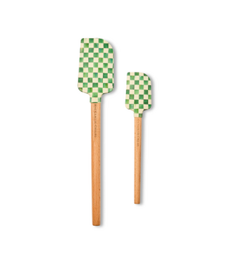 MACKENZIE CHILDS Emerald Check Spatulas - Sold as Set