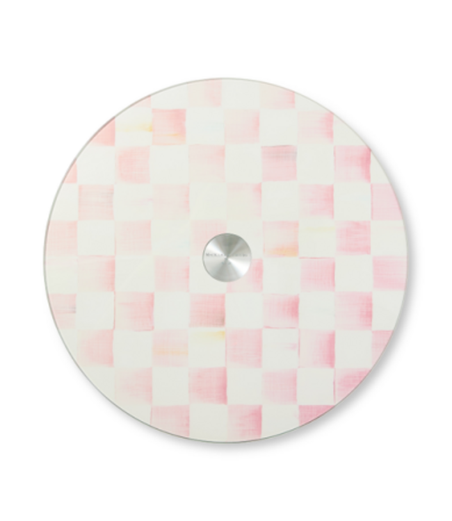 MACKENZIE CHILDS Check Glass Lazy Susan