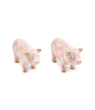 MACKENZIE CHILDS Rosy Pig Salt & Pepper Set