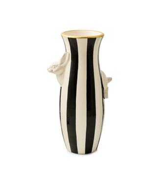 MACKENZIE CHILDS Courtly Rabbit Vase