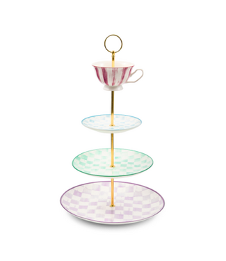 MACKENZIE CHILDS Wonderland Three Tier Sweet Stand