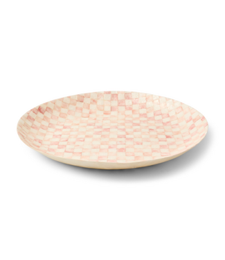 MACKENZIE CHILDS Rosy Check Capiz Decorative Bowl