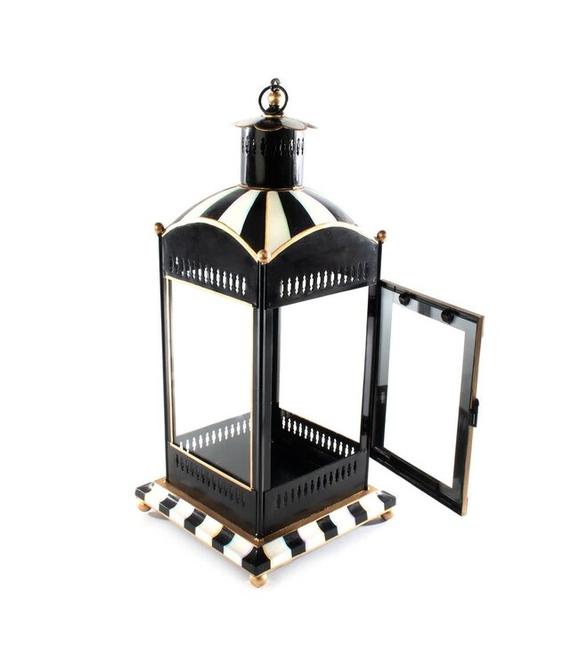 MACKENZIE CHILDS Courtly Stripe Large Candle Lantern