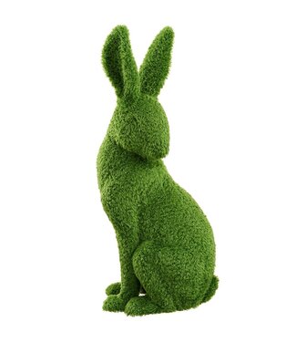 25.5 Inch Furry Moss Covered Bunny Green