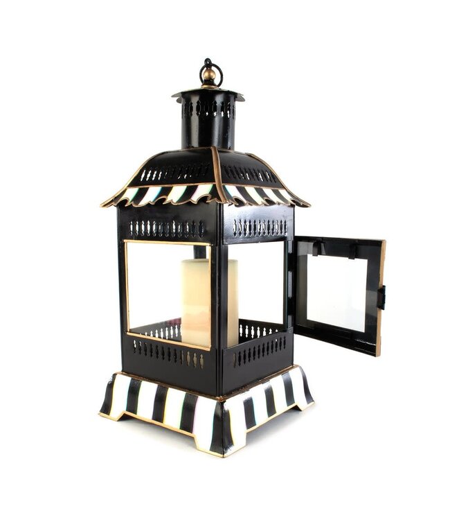 MACKENZIE CHILDS Courtly Stripe Small Candle Lantern