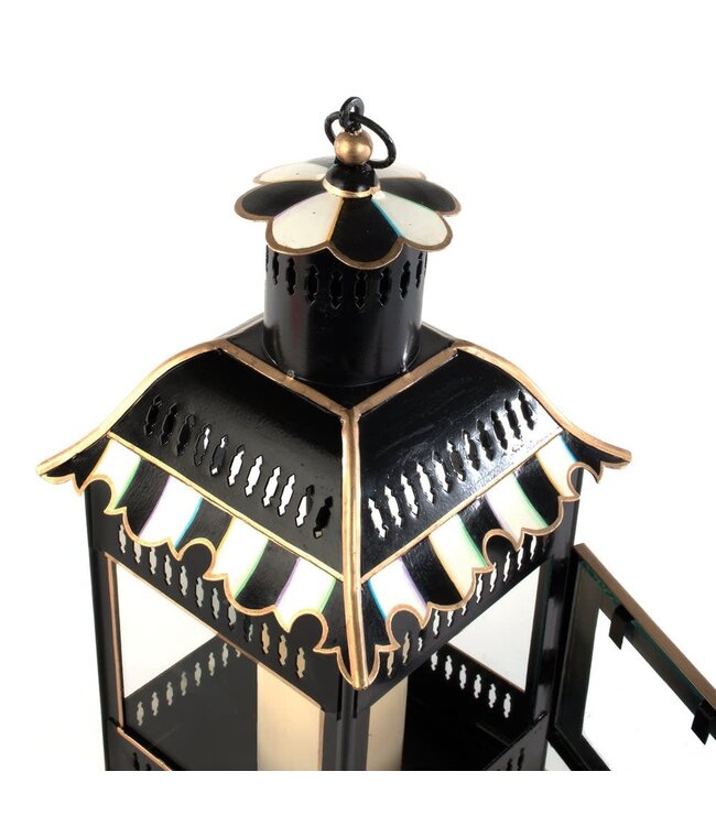 MACKENZIE CHILDS Courtly Stripe Small Candle Lantern
