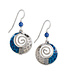 SILVER FOREST Blue Spiral with Beads