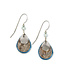 SILVER FOREST Silver Blue Triple Tears Earrings