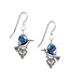SILVER FOREST Blue Hummingbird on Cloud Earrings