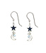 SILVER FOREST Star and Moon Pearlescent Druzy Gemstone Earrings