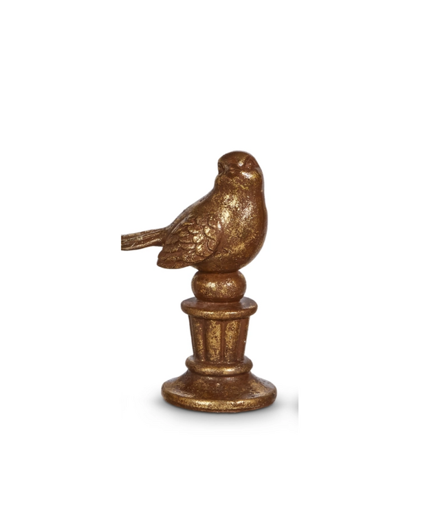 Antique Brass Birds on Pedestals
