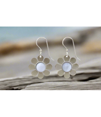 SILVER FOREST Textured Organic Drop Earrings