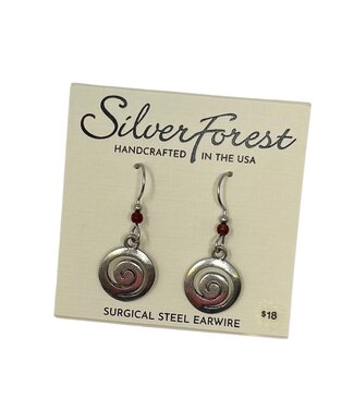 SILVER FOREST Modern Spiral Drop Earrings