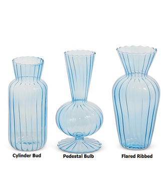 6” Blue Vases - Sold Individually