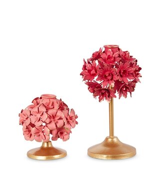 Pink Floral Candle Holders