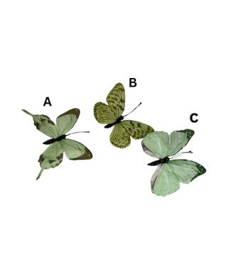 7” Butterfly with Wire - Green