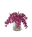 16 Inch Orchid Premade in Glass Vase with Faux Water