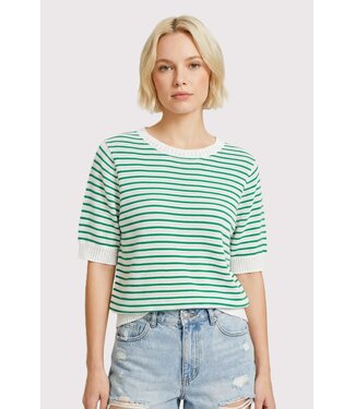 Millie Pointelle Striped Sweater