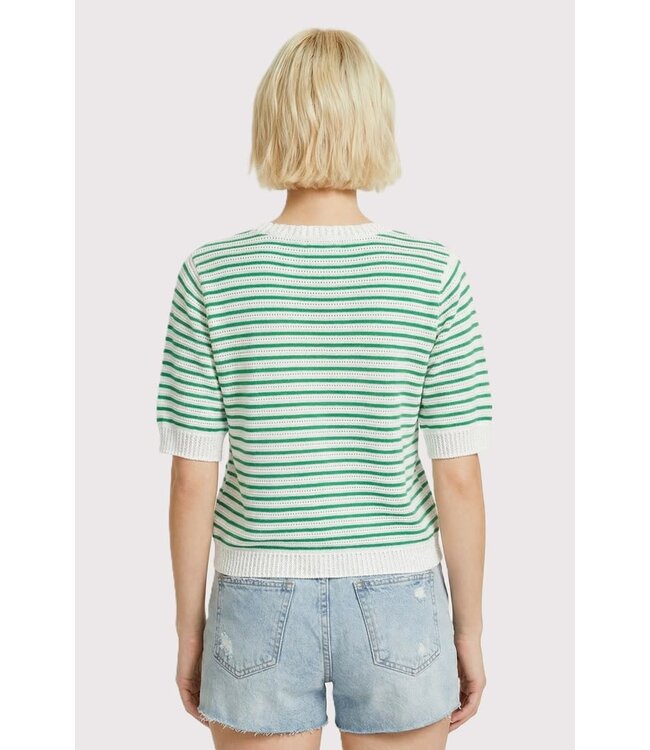 Millie Pointelle Striped Sweater