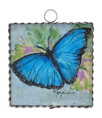 THE ROUND TOP COLLECTION Mini Gallery Blue Morpho Butterfly