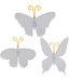 THE ROUND TOP COLLECTION Blooming Butterflies - Sold Individaully