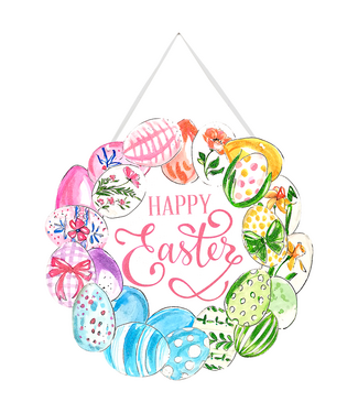 THE ROUND TOP COLLECTION Egg Wreath PVC Door Hanger