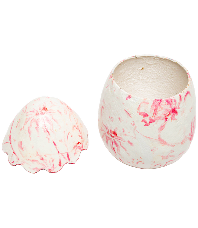 THE ROUND TOP COLLECTION Chinoiserie Pink Scallop Egg