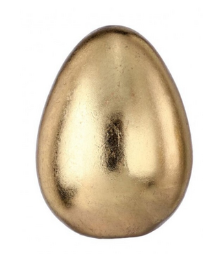 3 Inch Gold Gilded Resin Eggs