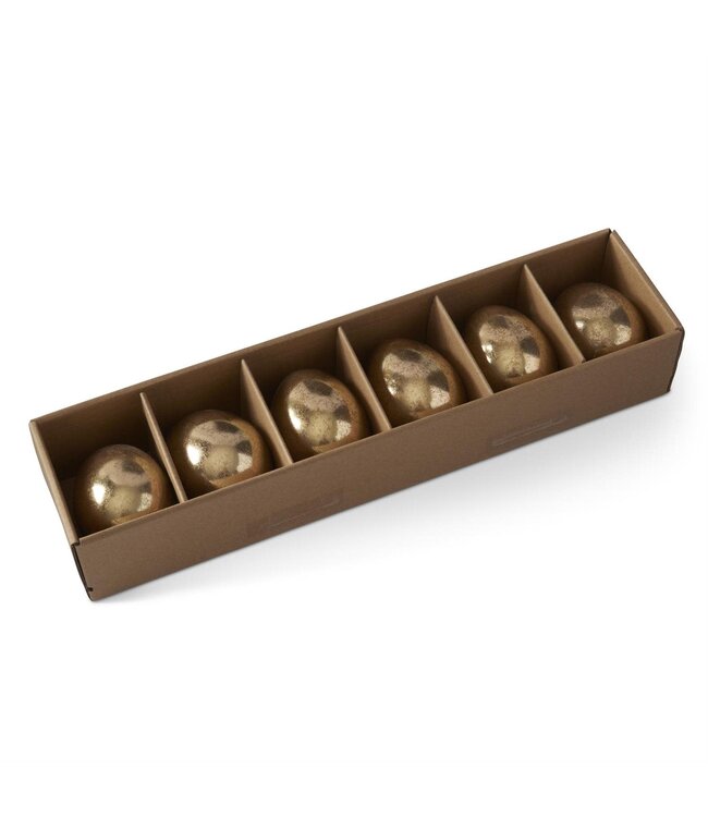 3 Inch Gold Gilded Resin Eggs