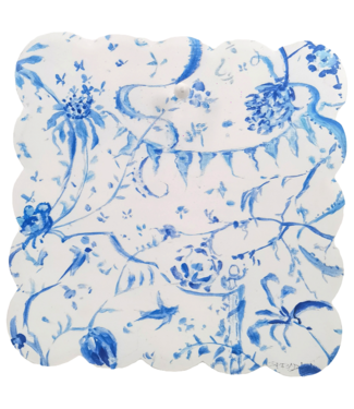 THE ROUND TOP COLLECTION Blue Chinoiserie Scallop Display Board