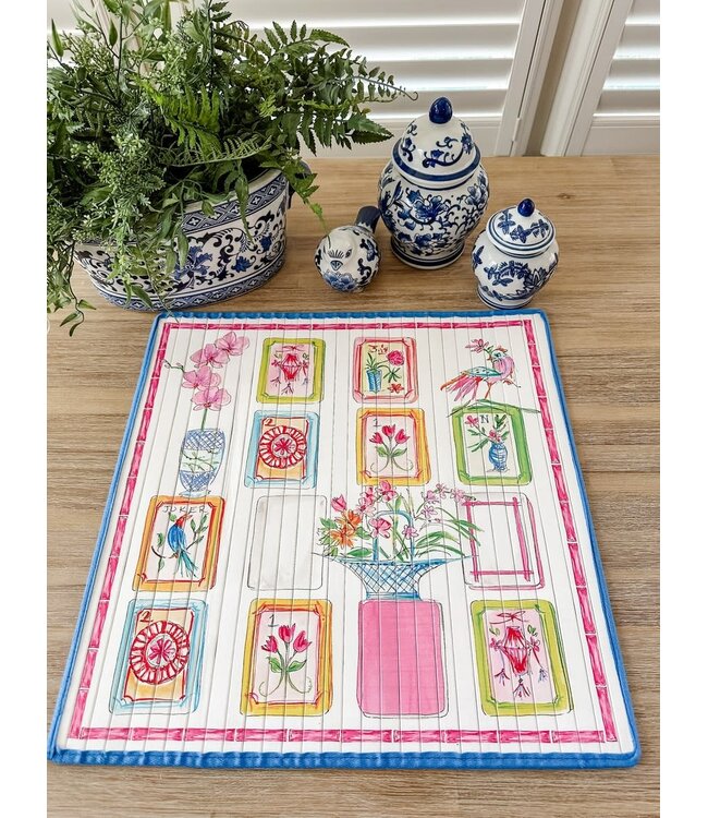 THE ROUND TOP COLLECTION Mahjong Bamboo Table Mat